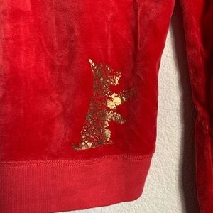 Red Juicy Couture velour track jacket